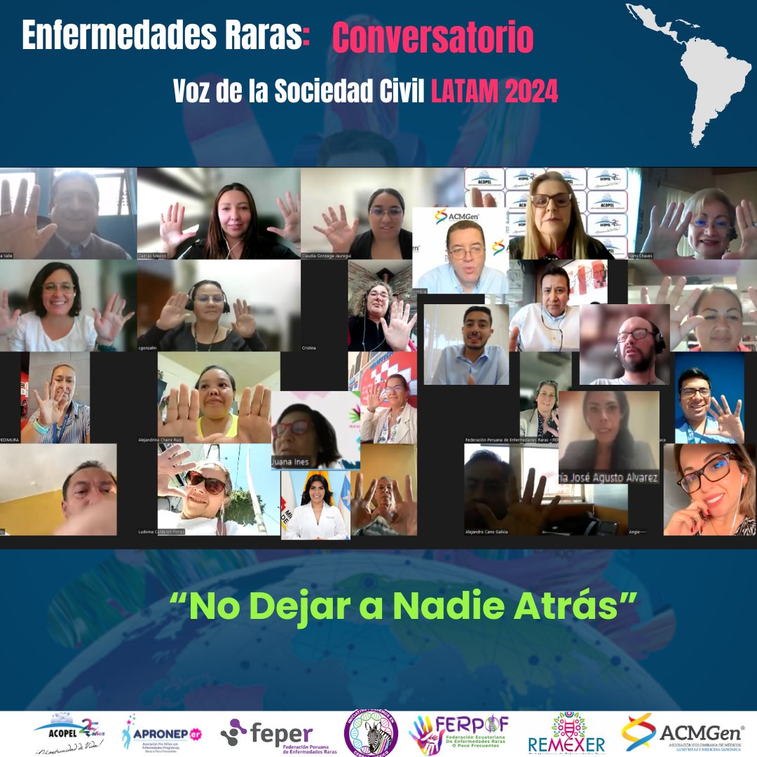 ✔El día de ayer se llevó a cabo con gran éxito el Conversatorio de Enfermedades Raras: La Voz de la Sociedad Civil #LATAM🧬🌎🦓 👉Panorama regional, experiencias exitosas, testimonios de vida y actualizaciones en materia de #EnfermedadesRaras