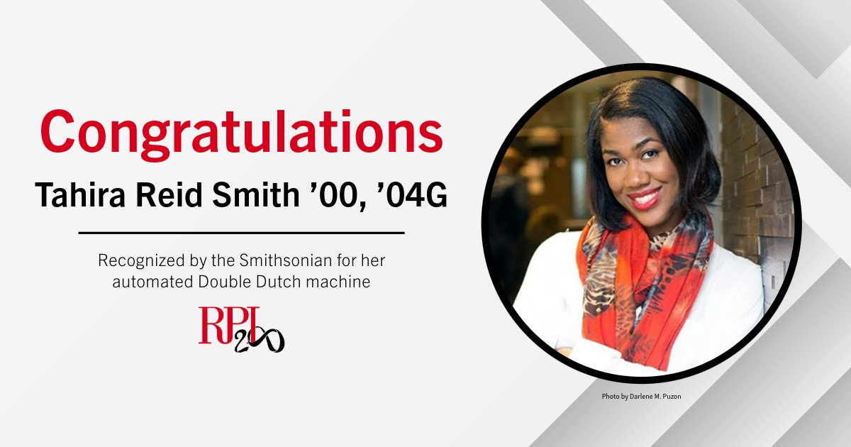 In her Introduction to Engineering Design class at RPI, and with the help of her mentor, the late Professor Burt Swersey, Tahira Reid Smith ’00, ’04G brought her idea to life. Read more on Smith's incredible achievement at s.si.edu/4d56d7p #RPI200 #RPIAlumni #RPI