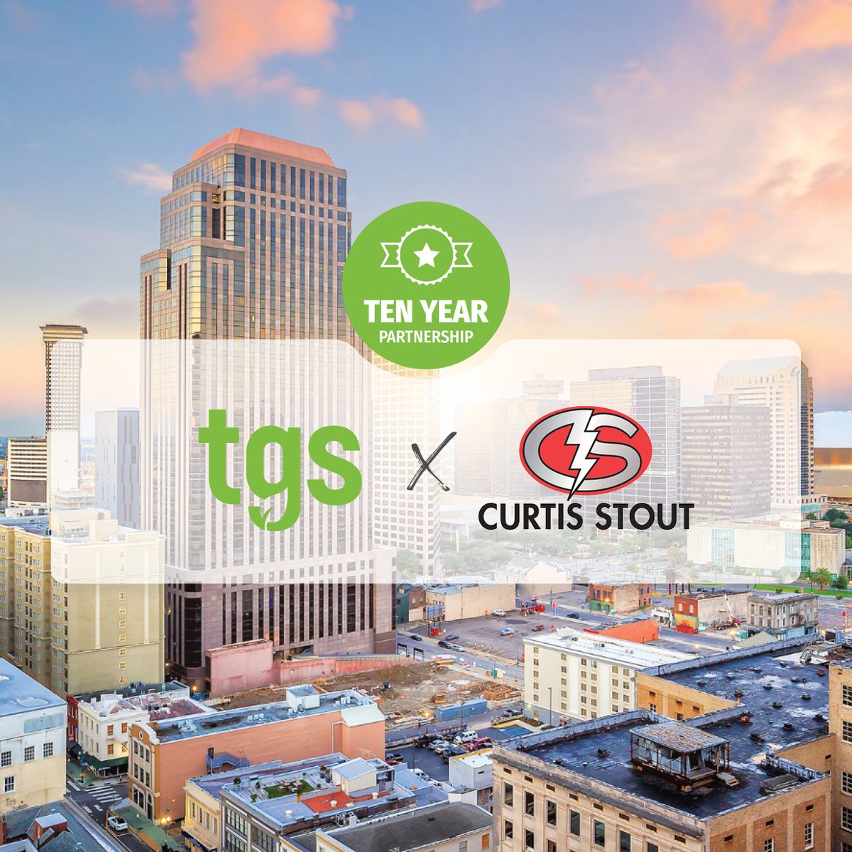 Cheers to a decade of partnership with Curtis Stout, illuminating Louisiana with brilliance! We're grateful for the collaboration and excited to see what's to come. 🎉🌟

#10yearanniversary #partnership #lightingagency #TGS