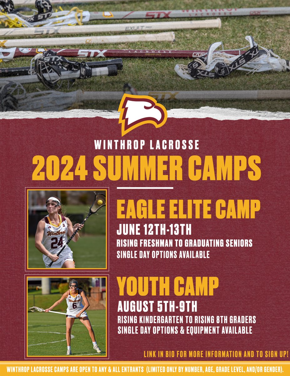 Come join us this summer in Rock Hill! Click the link in our bio for more information about both of these summer opportunities! 💛🦅 . #GoEagles | #ROCKtheHILL