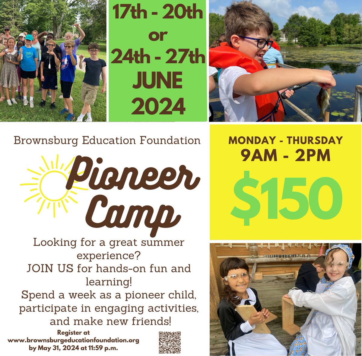 Registration CLOSES at the end of the month for BEF Pioneer Camp! Don't miss this SUPER FUN experience open to exiting 3rd, 4th and 5th grade students! Learn more or register here: bit.ly/38swReb