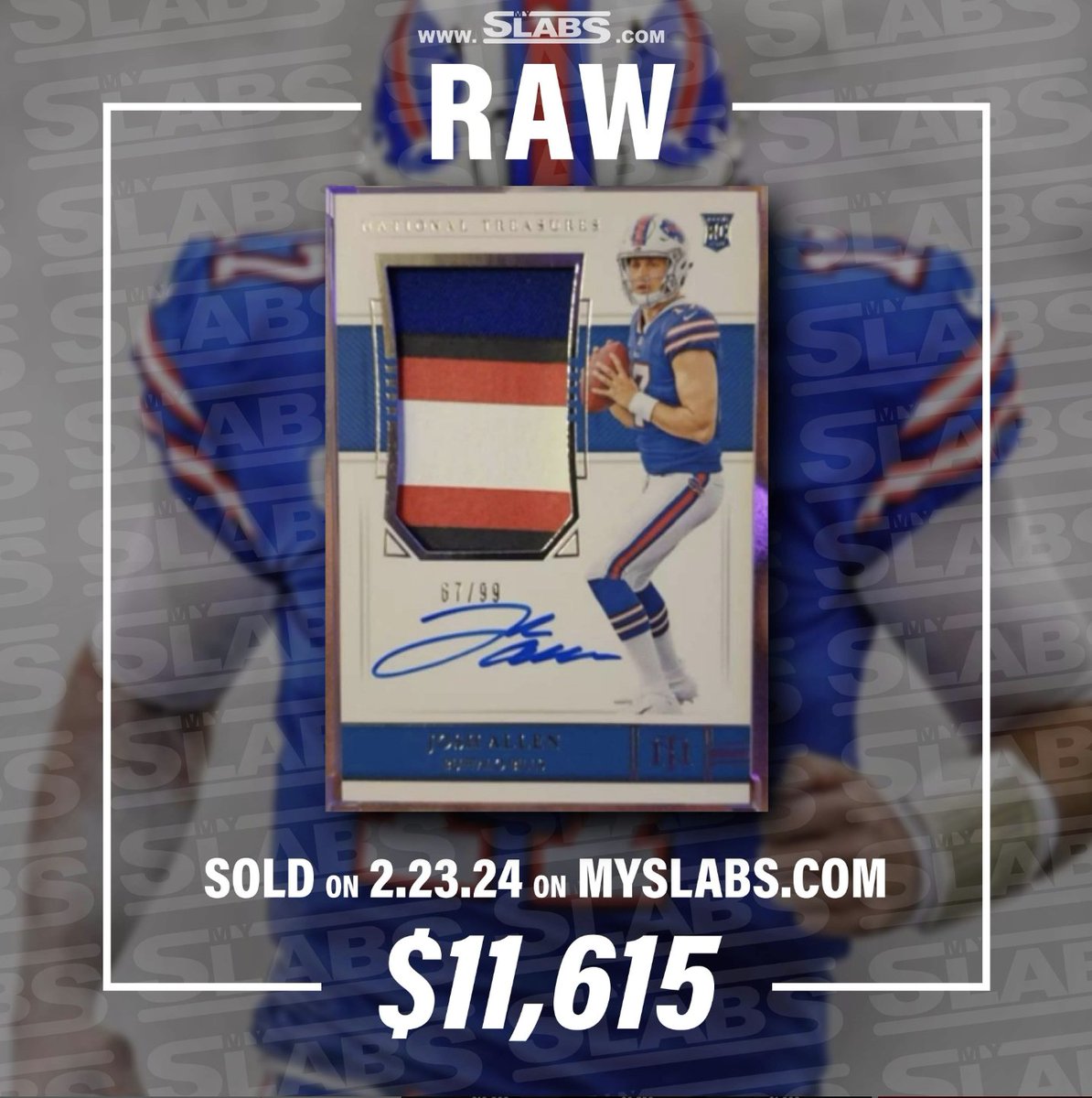 Raw NT Josh Allen RPA Sold Over at @myslabsofficial🔥
#whodoyoucollect #thehobby #myslabs #sportscards #joshallen