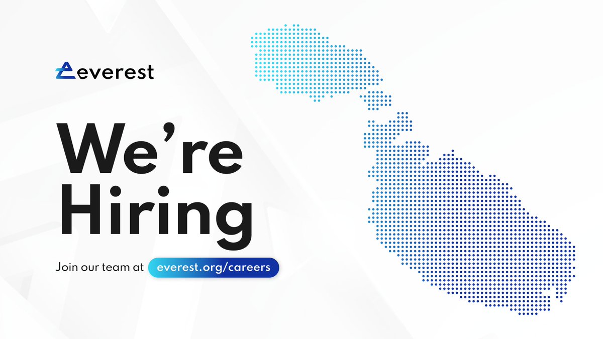 🌅 @EverestDotOrg is expanding operations locally in #Malta!

Check out our careers page for opportunities and application: everest.org/careers 🤝

$ID #Web3Jobs #MiCA #CryptoRegulations