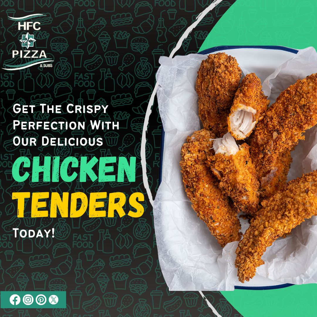 Satisfy your cravings with our irresistibly crispy Chicken Tenders, perfect for snack time or anytime you need a satisfying bite!

Call Us Now: (717) 545-1118
#HFC #Pizza #restaurant #harrisburg #chickentenders #satisfying #perfection #delicious #tastytuesday