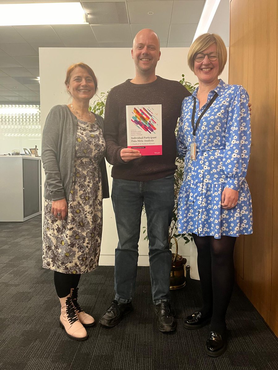 Richard Riley (R²) (@richard_d_riley) on Twitter photo Better late than never 😀
Finally met in-person with <a href="/LesleyCRD/">Lesley Stewart</a> & Jayne Tierney, 3 years after our IPD meta-analysis book was published!
We began in 2014, so a long journey, but rewarding to see the book (& ipdma.co.uk) now helping others on their IPDMA projects 🙏 Better late than never 😀
Finally met in-person with <a href="/LesleyCRD/">Lesley Stewart</a> & Jayne Tierney, 3 years after our IPD meta-analysis book was published!
We began in 2014, so a long journey, but rewarding to see the book (& ipdma.co.uk) now helping others on their IPDMA projects 🙏