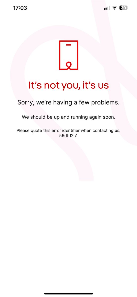 jp_d's tweet photo. @VirginMoney Hi. I’ve been getting this message on your app for two days now. https://t.co/N5F9uATn3A