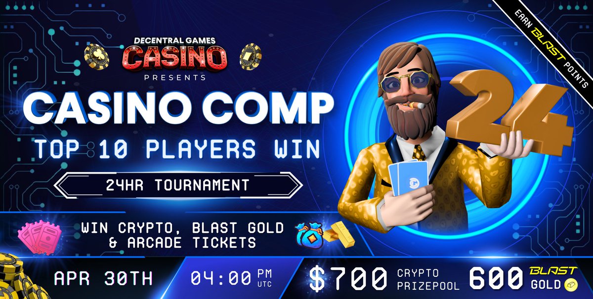 Time for our weekly Tuesday competition 🏆 For the next 24 hours, you can hit the tables and compete for a 600 Blast Gold + $700 prize pool Top 10 players on the event leaderboard win: • 1st place - 90k BAG, 200 Blast Gold & 30 Arcade Tickets • 2nd place - 45k BAG, 100…