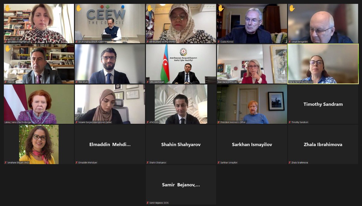Today @YalchinRafiyev hosted zoom meeting with the Members of the International Advisory Committee of @COP29_AZ