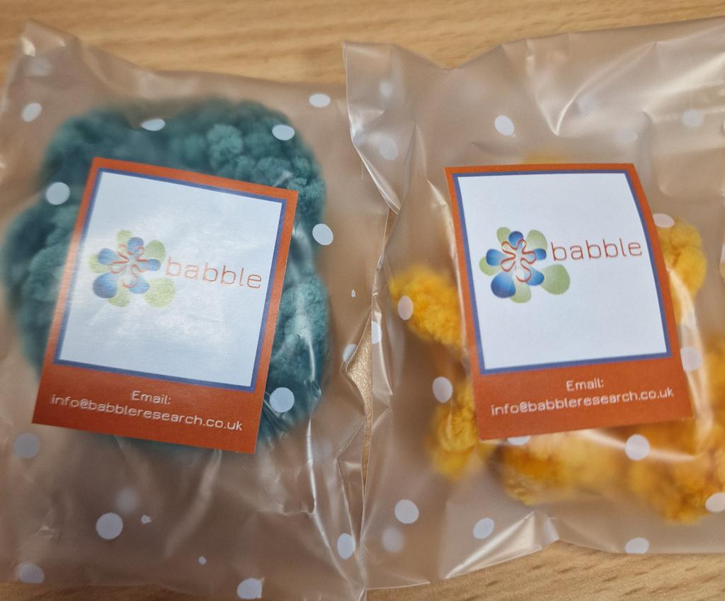 New items in our moderator goody bag...orange or green hair scrunchies, hand made by our very own Ellie! First recipients were thrilled with them, so they look like a they're a winner...
#researchbirmingham #aqr #icg #mrs #feelgood #solforsuccess
