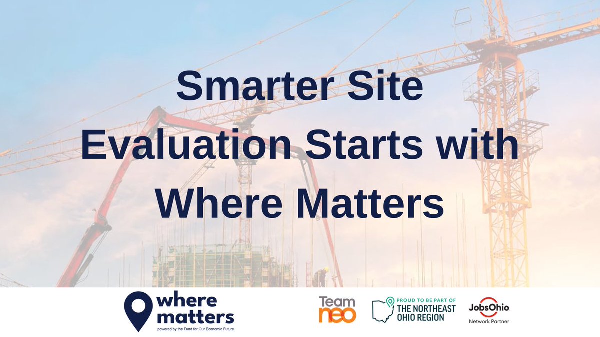 Where Matters allows site selectors and companies to align corporate ESG & DEI strategies with the site selection process.
 
Find the site fit for you in the #northeastohioregion: bit.ly/3v44xcR 
  
#NEOhio #TeamNEO #EconDev #economicvibrancy #vibranteconomy #VEI