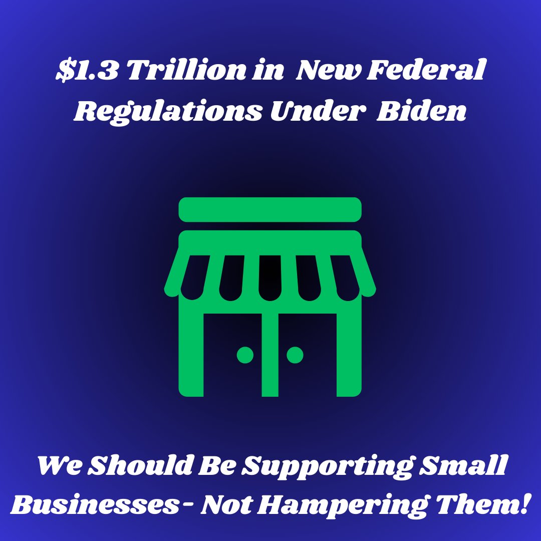 This #SmallBusinessWeek, it is important to remember that since President Biden’s inauguration, the cost of federal regulations have reached $1.3 trillion. We need to remove unnecessary and duplicative regulations so that small businesses can innovate and thrive!