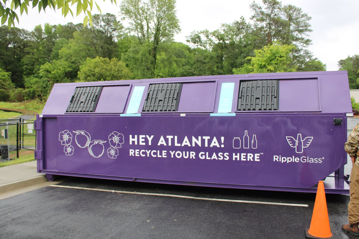 Chamblee, The Purple Bin is here! Join us for our Glass Recycling Kickoff with Ripple Glass ATL from 2pm-5pm in the parking lot of the Chamblee Police Department. #GoGreen #glassrecycling