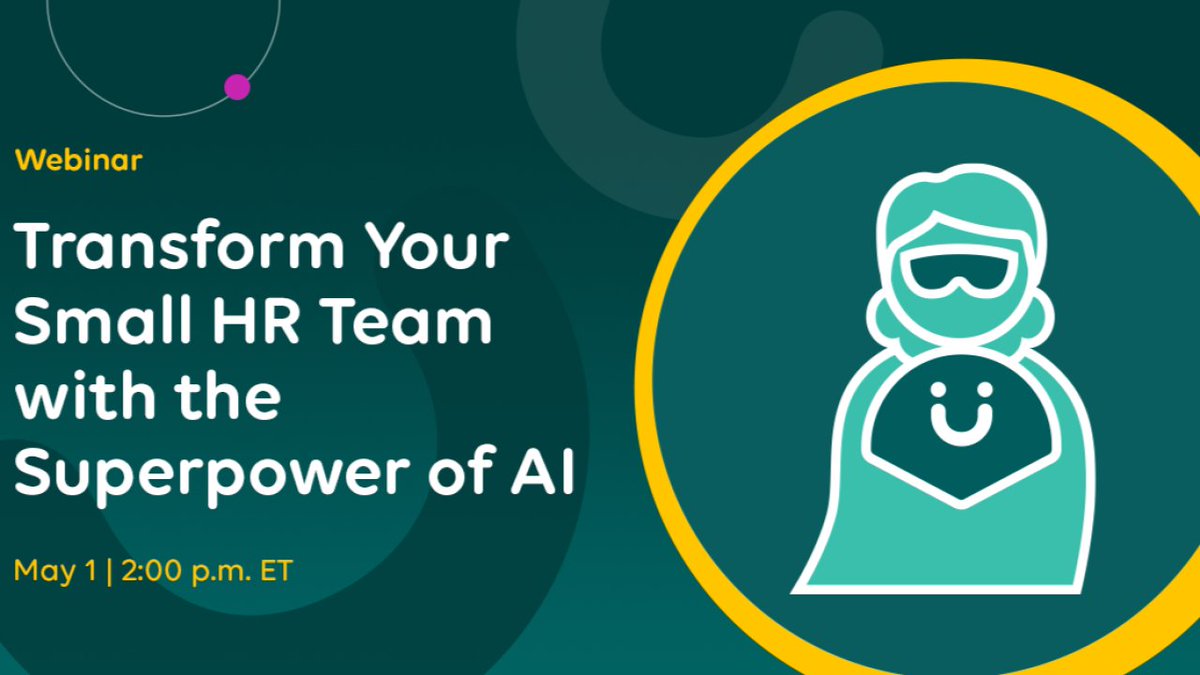 We are celebrating National Small Business Week with a webinar on using AI to transform small HR teams. Join Julie Develin, SHRM-SCP, GTML to learn how AI can enhance HR processes for small businesses. Register now! ukg.inc/4d4RUA6