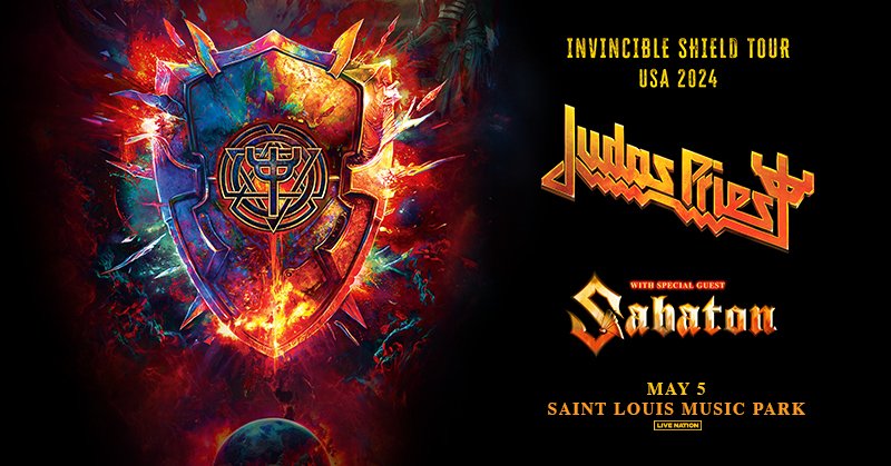 OPENING NIGHT AT THE PARK! 🎤@judaspriest 📍 @STLMusicPark ⏰Doors 6:30pm, Showtime 7:30pm 🎟 bit.ly/PRIEST5-5-24