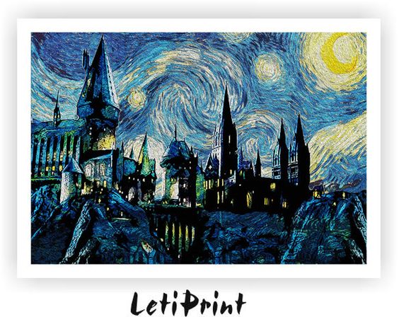 Hogwarts Starry Night Print

Cr: LetiPrint