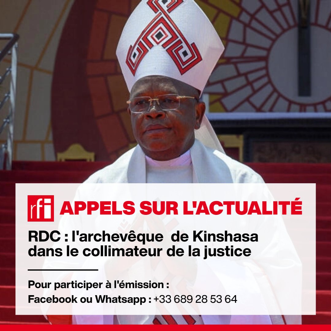 8H40TU C'est 1 décision inédite à l'encontre de la plus haute autorité de l'Eglise catholique en RDC. Une information judiciaire a été ordonnée contre le cardinal F. Ambongo pour des propos jugés 'séditieux'. Que vs inspire cette procédure? Quelles peuvent être les conséquences?