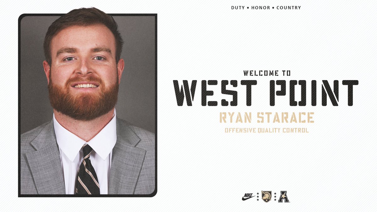 Ryan Starace joins the football staff as an Offensive Quality Coach. → goarmywestpoint.com/news/2024/4/30… #GoArmy