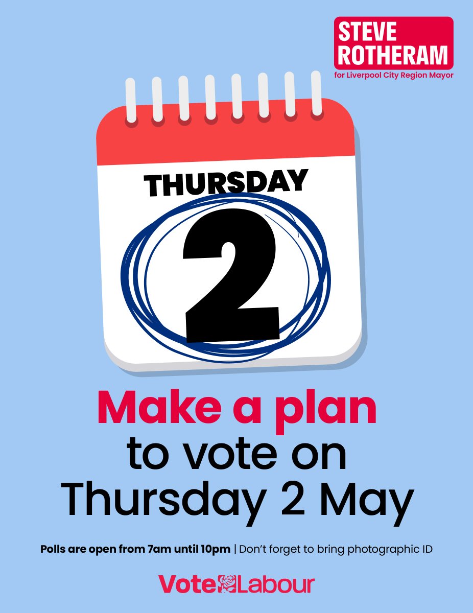🗓️ Make a plan for polling day! 🔎 Find your polling station now 🕖 Polls open 07:00-22:00 🪪 Don't forget to bring Photo ID 🗳️ Use all your votes for Labour Make yours here➡️ iwillvote.org.uk
