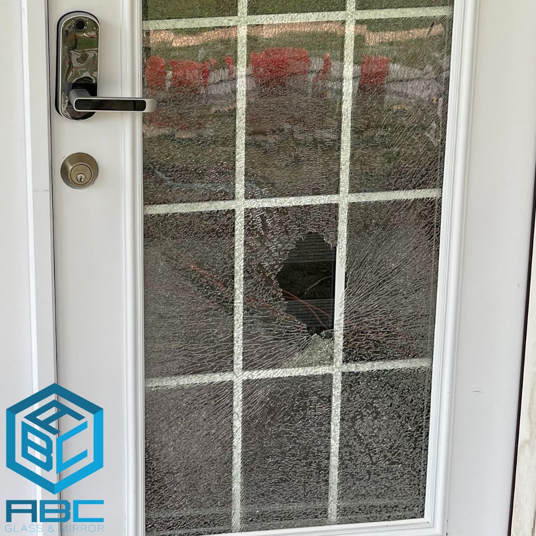 Don't let a broken window or broken door ruin your day.  Call ABC Glass and Mirror at 703-257-7150!  #brokenwindow #brokenglassdoor