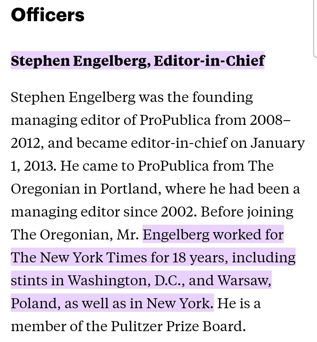 Something I learned from this: Iraq war charlatan Judith Miller's editor at the Times, Stephen Engelberg, is now the long-time EIC at ProPublica. There really are no consequences for journalistic deceit if it serves the right people!