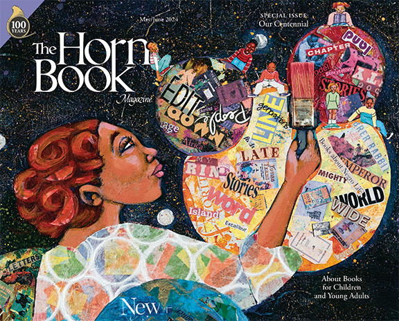 Out of the Box: Peek-a-boo! It's the complete May/June #HornBookMagazine Special Issue: Our Centennial cover. Art by April Harrison from GO FORTH AND TELL (@penguinkids @penguinclass), gif (at link) by Irving Cumberbatch: hbook.com/story/may-june… #HBMag #HB100