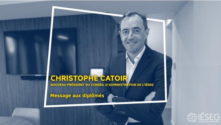 Christophe Catoir (Grande École 1995), Président Monde d’Adecco et nouveau Président du Conseil d'Administration de l'@IESEG, a à cœur de vous embarquer, #alumni #IESEG, dans cette aventure ! 📽️ Découvrez son message juste ici ➡ youtube.com/watch?v=9SUdls…