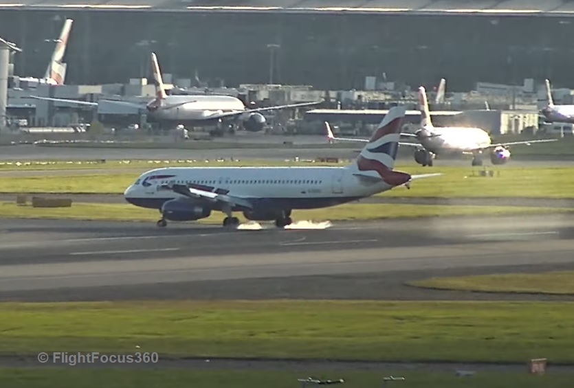 British Airways Airbus A320 (G-EUUD, built 2002) experienced a loss of steering control whilst turning off  runway 27R at London-Heathrow Intl AP(EGLL), UK after landing. Flight #BA1455 from Edinburgh was brought to a halt before clearing the runway affecting several succeeding