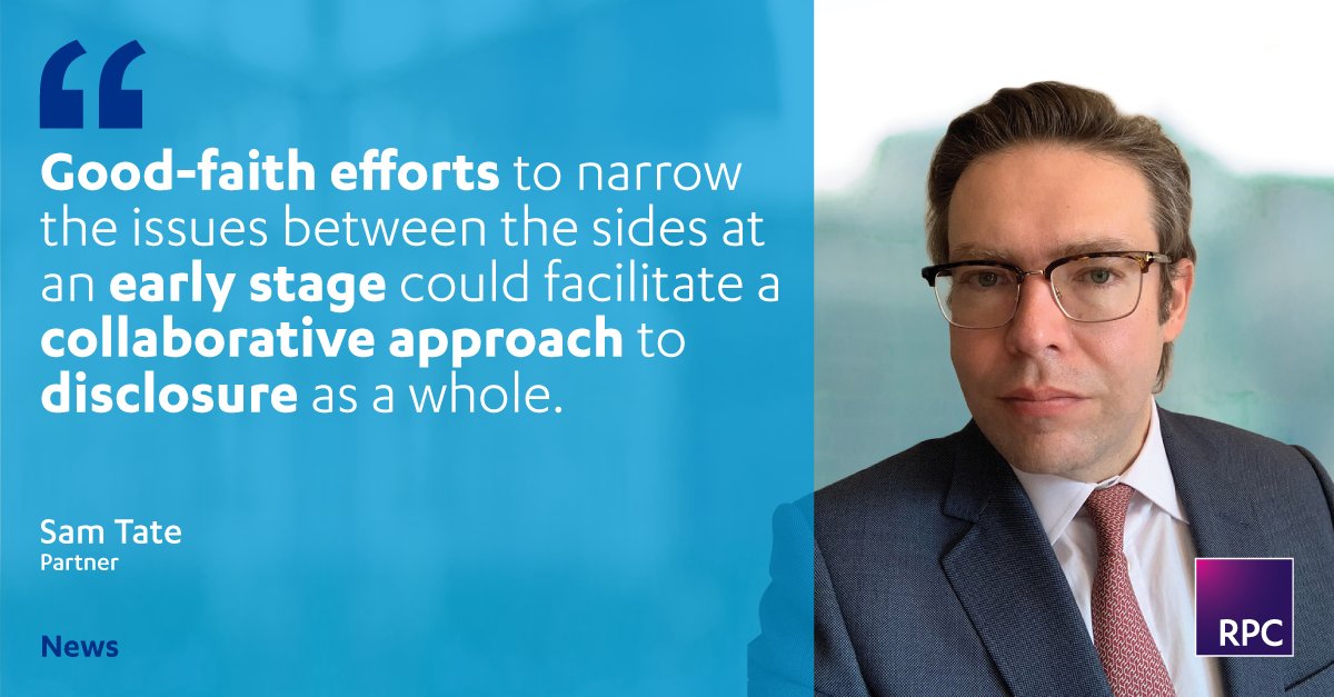 Sam Tate discusses with Law360 the potential reforms to the disclosure process. 👉 bit.ly/4aYy6g8 #WhiteCollarCrime #Regulatory #RegulatoryRPC #Corporate