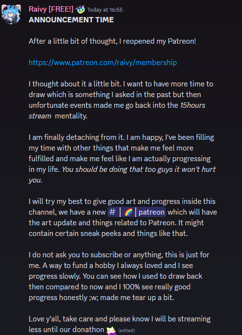 ANNOUNCEMENT Since many people are pushing me to say it also on X I guess I will make a proper post. Please make sure to read the whole post and thank you to those who already subscribed to see me being able to sustain this small hobby of mine ;w;/