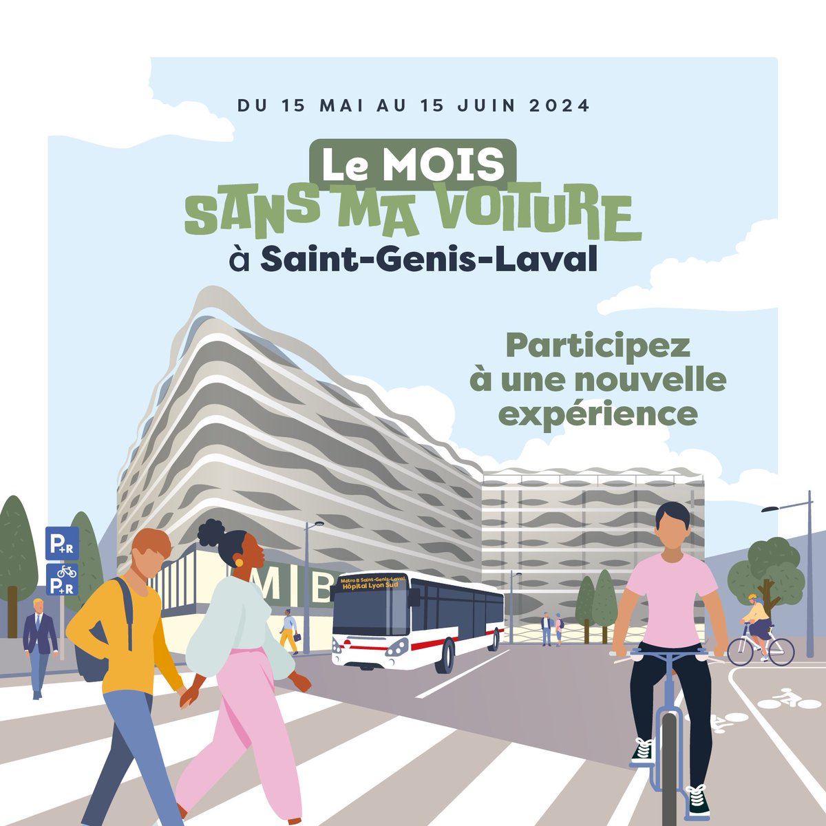 ▫️ Vous souhaitez changer vos habitudes de déplacements ? ▫️ Vous avez plus de 18 ans et vous résidez à Saint-Genis-Laval à proximité d'un arrêt du réseau TCL ? ➡️ Participez au Mois Sans Ma Voiture du 15 mai au 15 juin Inscrivez-vous avant le 5 mai 👉 ! bit.ly/4blA7mt