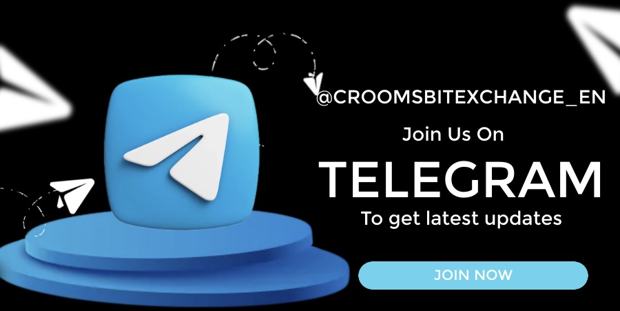 We're on Telegram, follow us for 24/7 news alerts. TELEGRAM : t.me/CroomsBitExcha… Join & claim your #croomscoin airdrop now #crypto #cryptocurrencies #cryptocurrency #Telegram #cryptocurrencynews #cryptoexchange #cryptosroom #croomsbit #croomsbitexchange