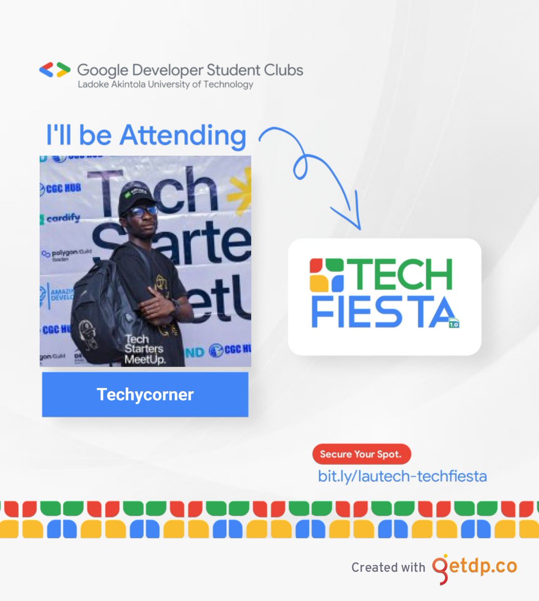 @AbdullahiOduna3 is attending Techfiesta 1.0 of @gdsclautech in @lautechofficial .... Join me here, this Saturday...
