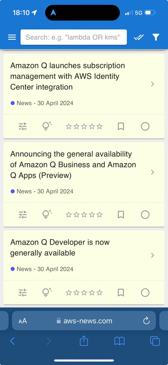 Apparently today is a big day for Amazon Q! Check out aws-news.com for at least 12 (!) news and blog posts about its new features 🚀