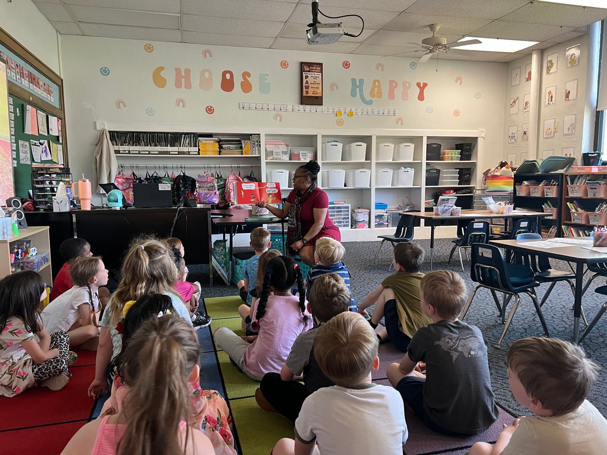 You know it's bound to be a great day when Mrs. Collier comes to read to you! Thank you for sharing your time and wonderful stories! #KindergartenStoryTime #BulldogPrideCitiesWide