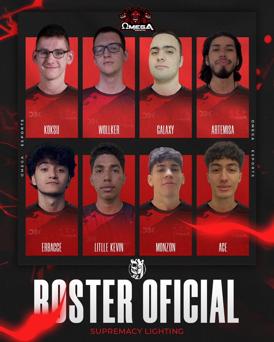Omega eSports (@omega_esportscr) on Twitter photo 𝐑𝐎𝐒𝐓𝐄𝐑 𝐎𝐅𝐈𝐂𝐈𝐀𝐋
Presentamos nuestro roster para la <a href="/CR_Supremacy/">Supremacy League</a> Ligthing.
#GoOmega❤️🖤
Coach: @__Andres_MV__
Assistant-Coach: <a href="/SATOSHI_99/">SATOSHI ✨</a>
🇲🇽 <a href="/_Artemisa_4/">❀ Artemisa ❀</a>
🇵🇱 <a href="/PTkoksu11/">koksu11</a>
🇵🇦 <a href="/littlekevincr/">Little Kevin★</a>
🇭🇳 <a href="/TrainerMonzon/">Trainer Monzón</a>
🇺🇦 <a href="/WollkerCR/">Wollker</a>
🇮🇹 <a href="/ErBacceCR/">ErBacce</a>
🇮🇹 <a href="/AceTheJuice/">Ace</a>
🇮🇹 <a href="/SUPERGa676/">galaxy</a> 𝐑𝐎𝐒𝐓𝐄𝐑 𝐎𝐅𝐈𝐂𝐈𝐀𝐋
Presentamos nuestro roster para la <a href="/CR_Supremacy/">Supremacy League</a> Ligthing.
#GoOmega❤️🖤
Coach: @__Andres_MV__
Assistant-Coach: <a href="/SATOSHI_99/">SATOSHI ✨</a>
🇲🇽 <a href="/_Artemisa_4/">❀ Artemisa ❀</a>
🇵🇱 <a href="/PTkoksu11/">koksu11</a>
🇵🇦 <a href="/littlekevincr/">Little Kevin★</a>
🇭🇳 <a href="/TrainerMonzon/">Trainer Monzón</a>
🇺🇦 <a href="/WollkerCR/">Wollker</a>
🇮🇹 <a href="/ErBacceCR/">ErBacce</a>
🇮🇹 <a href="/AceTheJuice/">Ace</a>
🇮🇹 <a href="/SUPERGa676/">galaxy</a>
