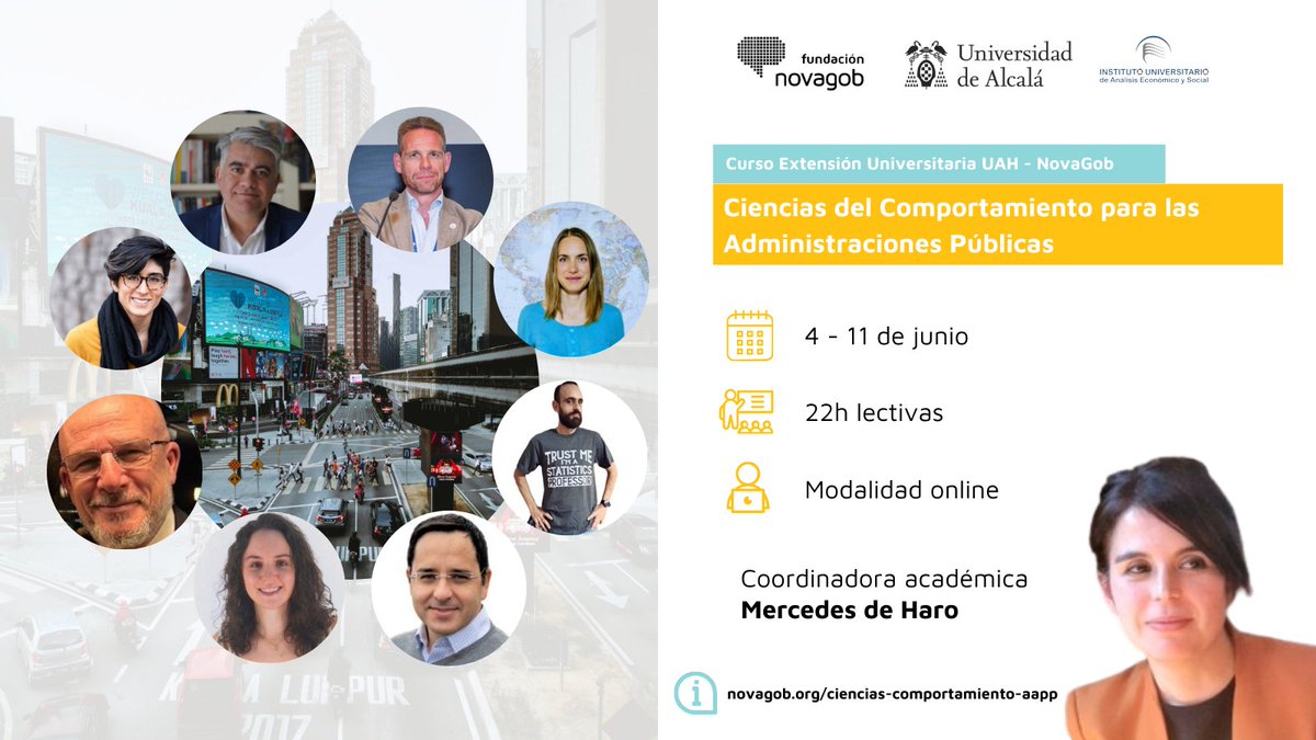 📚¡Inscríbete en el curso sobre Ciencias del Comportamiento que organizamos junto a la @UAHes y el IAES! 🧑‍🏫Mercedes de Haro coordina un excelente equipo docente en esta acción formativa que se desarrollará en junio. ℹ️ Información y matrícula👉novagob.org/ciencias-compo…