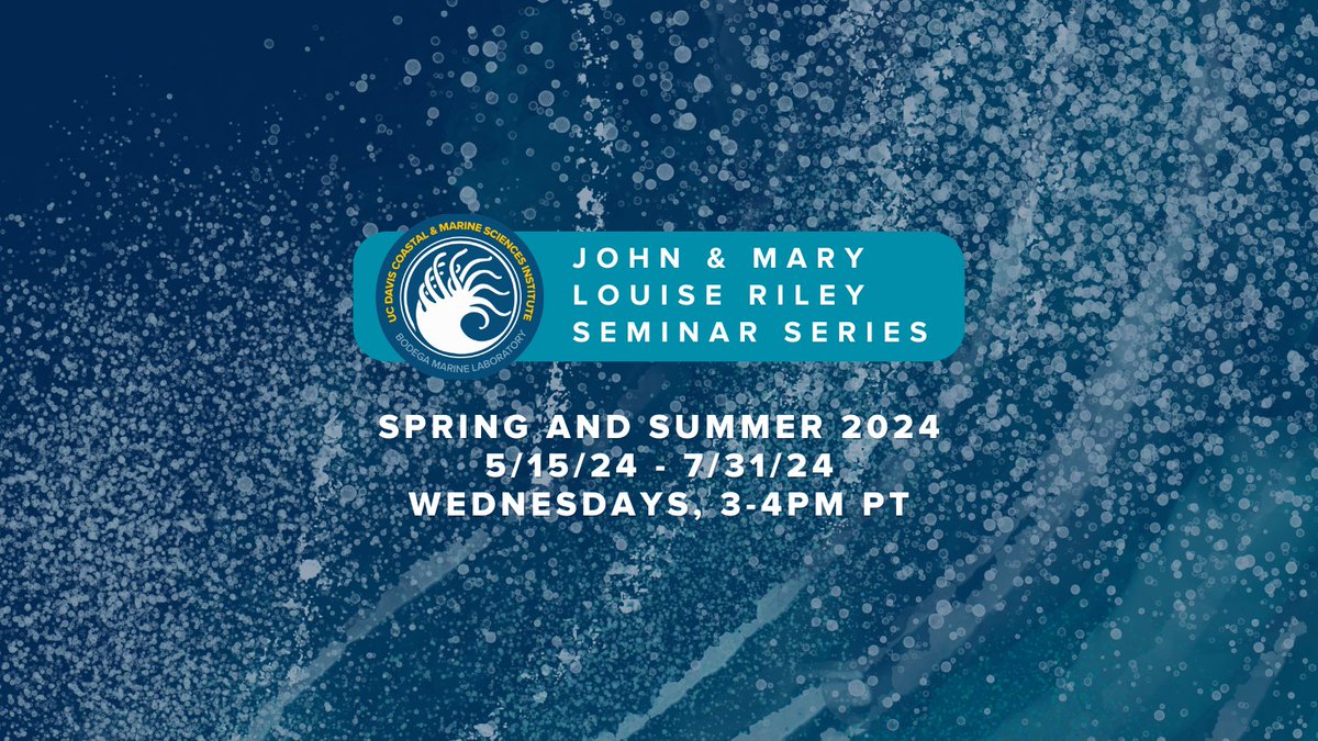 UC Davis Bodega Marine Laboratory (@bodegamarinelab) on Twitter photo Join us for the 2024 Bodega Marine Lab Seminar Series! Our new season of seminars begins on 5/15 at 3pm with "Changing Coastlines: From Ecology to Physiology", presented by <a href="/racine_rangel/">Racine E. Rangel, Ph.D.</a>, a postdoctoral scholar at UC Santa Cruz.
Register through Zoom: ucdavis.zoom.us/webinar/regist… Join us for the 2024 Bodega Marine Lab Seminar Series! Our new season of seminars begins on 5/15 at 3pm with "Changing Coastlines: From Ecology to Physiology", presented by <a href="/racine_rangel/">Racine E. Rangel, Ph.D.</a>, a postdoctoral scholar at UC Santa Cruz.
Register through Zoom: ucdavis.zoom.us/webinar/regist…