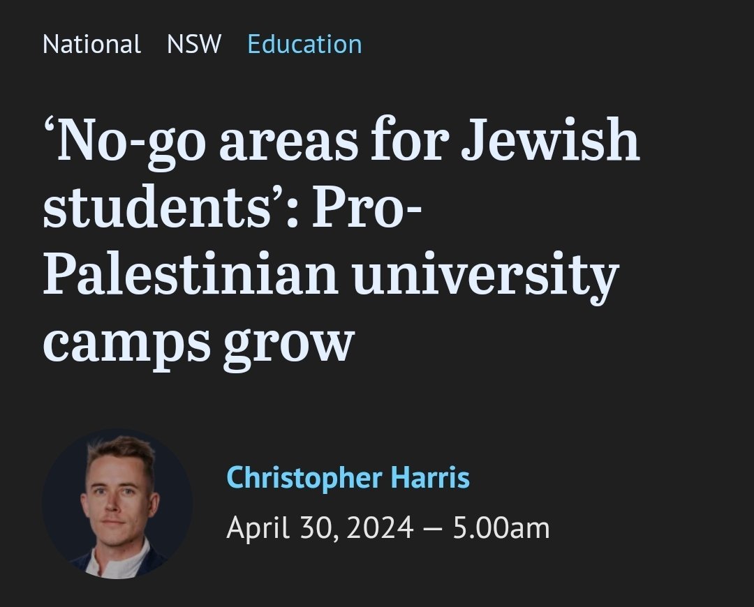 these 'journalists' need to go back to uni, for more than a few reasons. one of @SFP_USyd's main organizers is a jewish women, the rally today had two jewish speakers, and today's speeches included dozens of condemnations of antisemitism.