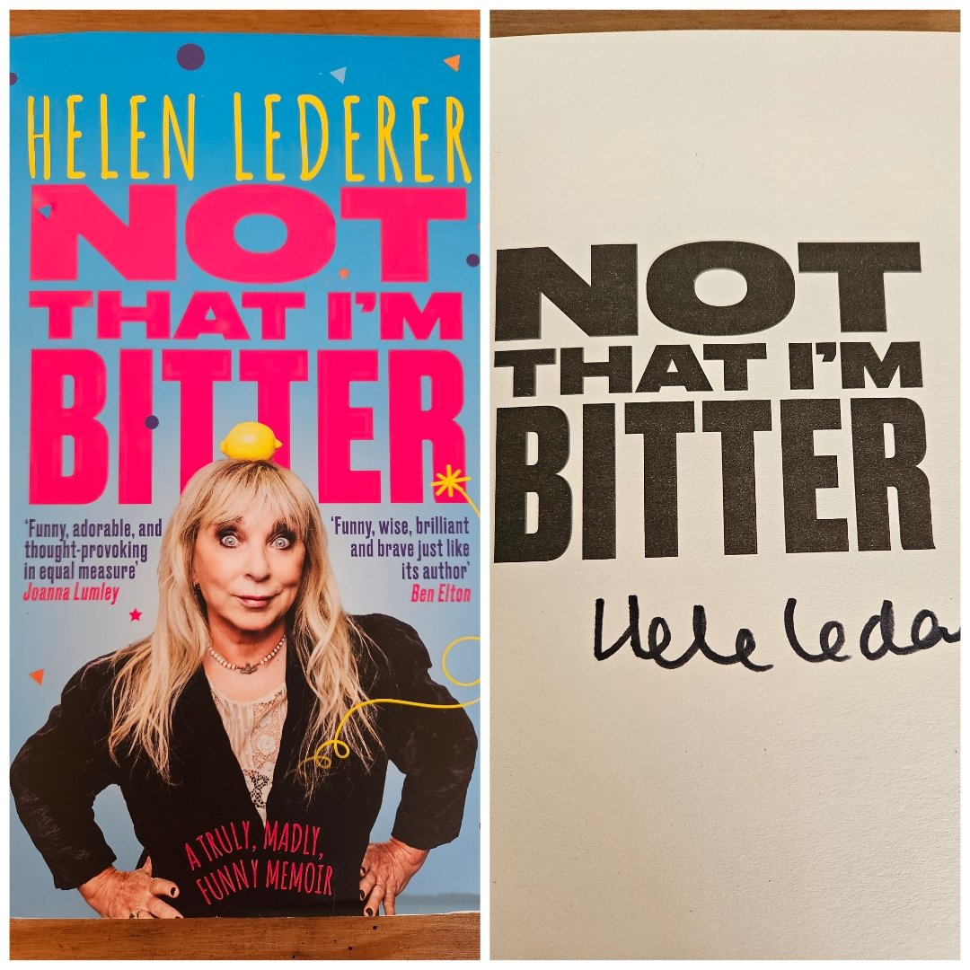 Delighted to get a signed copy of @HelenLederer's autobiography. I'm expecting laughter, tears and everything in-between (ooo errr).