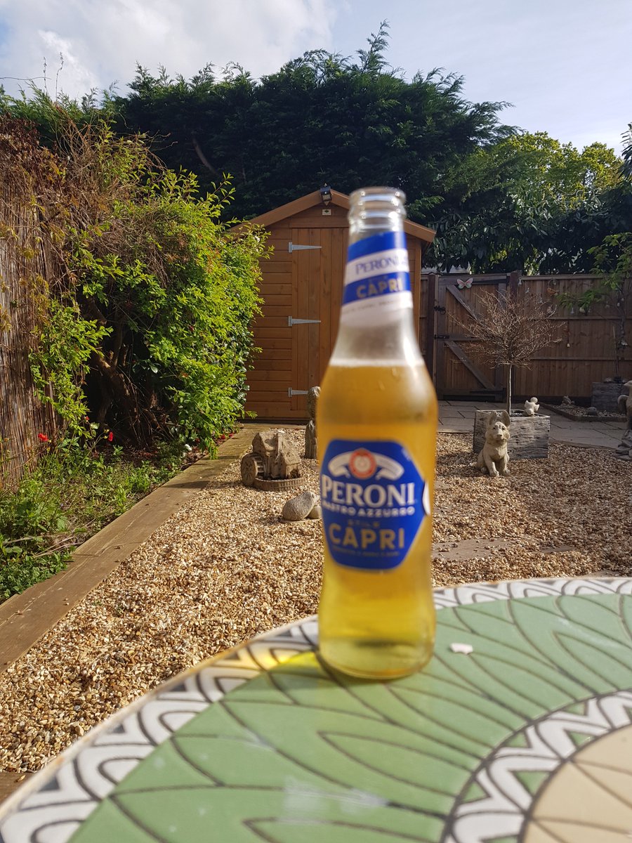After a day's graft ,its warm enough to sit in the garden and have a couple of these little beauties