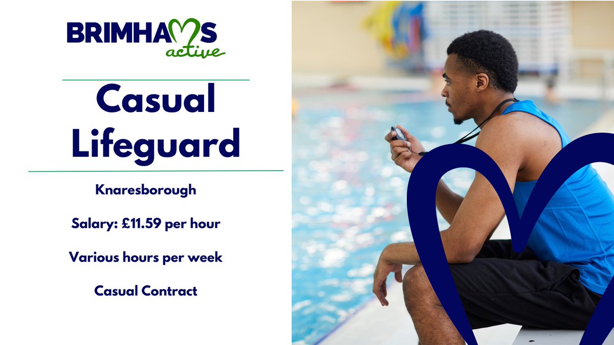Brimhams Active are looking for a fun and passionate individual, could this be you? 👈
#BrimhamsActive is seeking a Casual #Lifeguard to join them at their team in #Knaresborough. No experience is necessary as full training could be provided. 👏 
🔗Visit rebrand.ly/ufpmlkp
