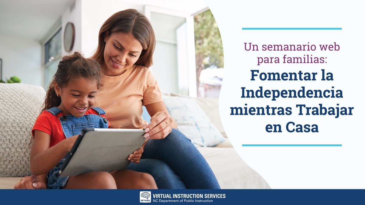 #BlendedLearning may mean more schoolwork from home for students. We recorded our Spanish language 👩🏽‍💻webinar👨🏻‍💻 for parents/caregivers on how they can help foster independence when learning from home. It's a great resource for families! bit.ly/3IxLACX