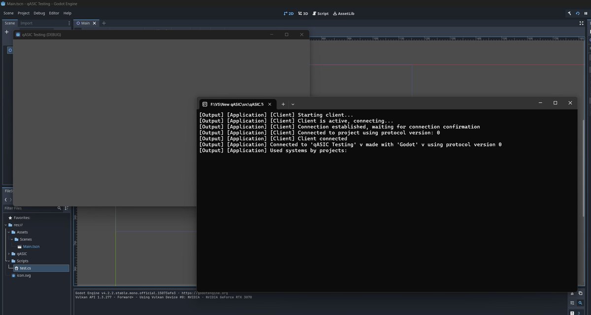 DockFranken's tweet photo. Managed to port qASIC.Core to #godot. This one just worked out of the box. I'm a bit surprised, but I literally didn't have to do anything https://t.co/VQv6cddhNs