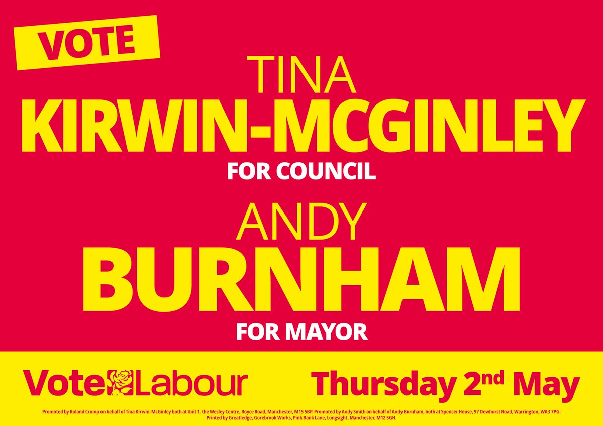 There’s still time to return your postal vote. You can drop it off at a polling station on Thursday if you are worried about getting it back in time. Please vote for the brilliant @Tina4Chorlton and to re-elect our GM Mayor @TeamBurnhamGM #VoteLabour #chorlton @ChorltonLabour