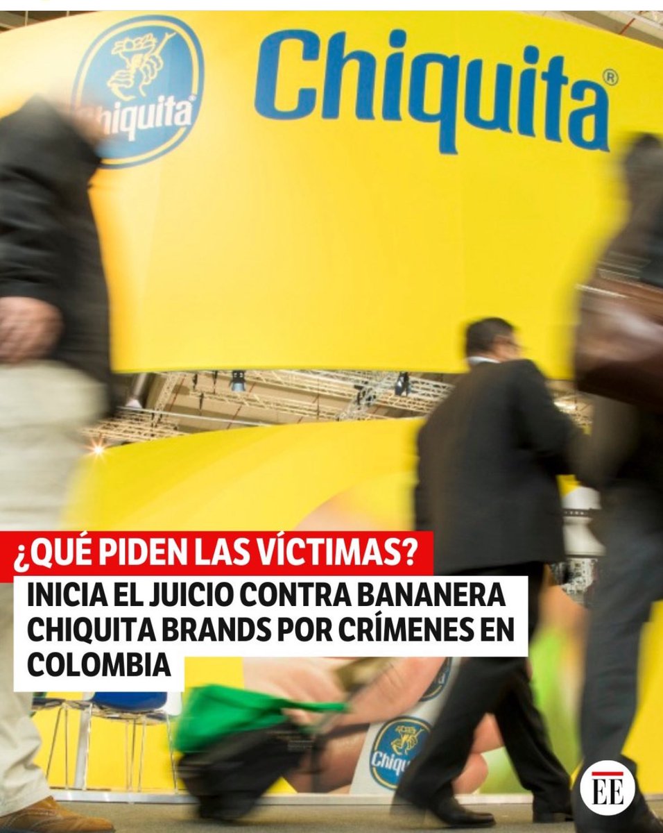 Empieza el juicio contra la multinacional que ordenó la masacre de las bananeras, financió las Convivir y las AUC. ¡Justicia!✊✊