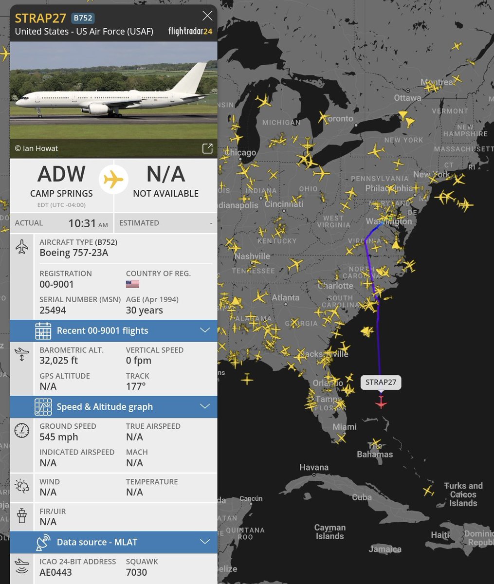 Now STRAP27
USAF C-32B #AE0443 / 00-9001