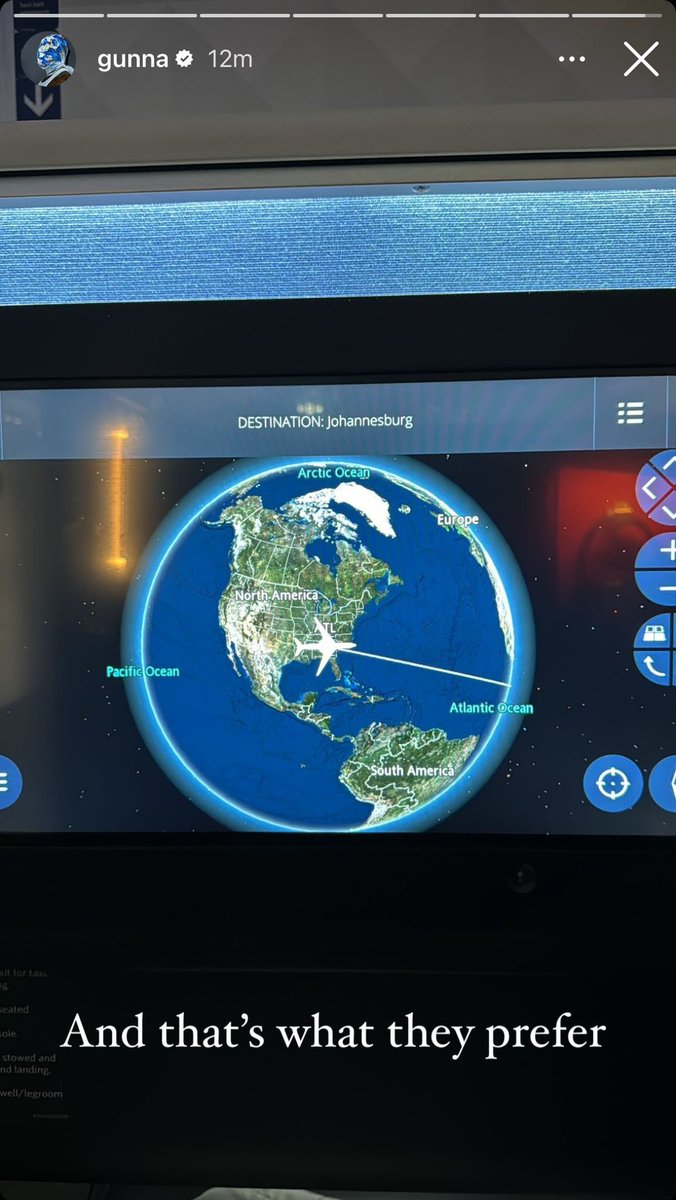 📲Gunna via Instagram stories. He is heading to Johannesburg, South Africa. He put in the caption 'And that's what they prefer' Jump MV 🔜👀