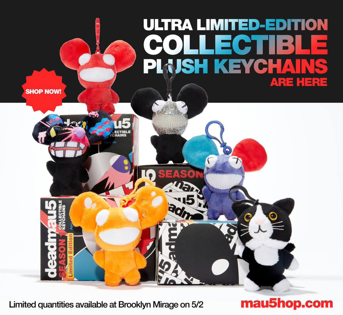 mau5hop's tweet image. NEW COLLECTIBLE ALERT 👀

Our Season 1 Limited Edition Plush Keychains are NOW AVAILABLE!

mau5hop.com/products/colle…

Will you get them all? @deadmau5