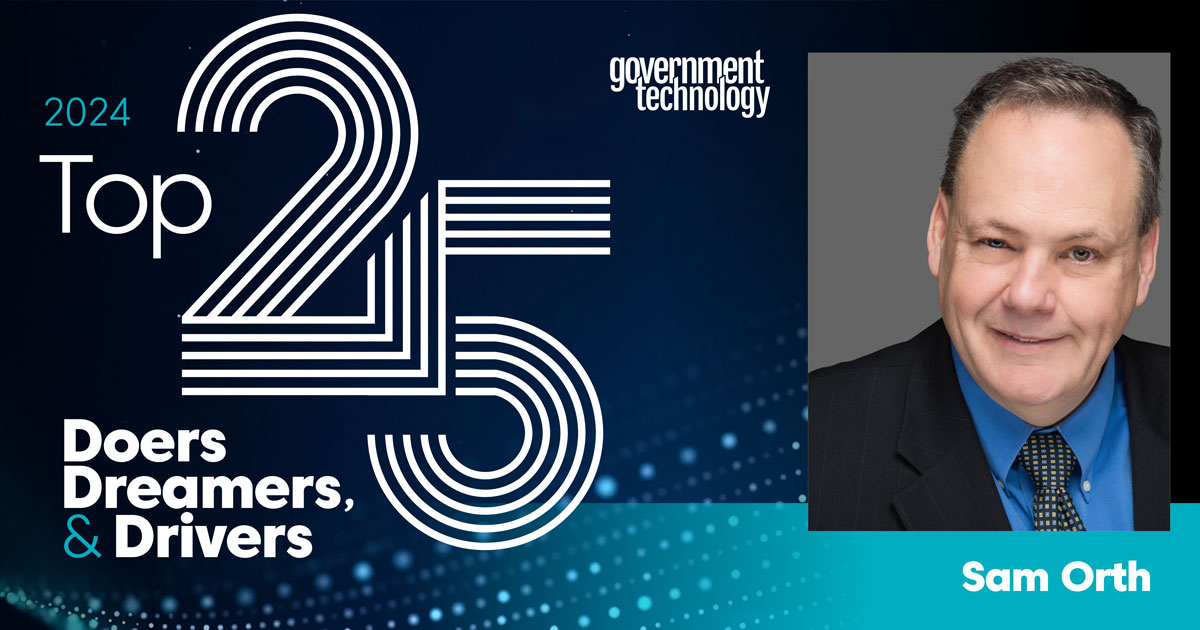 Proud to announce that our Director of Technology, Sam Orth, is part of the @govtechnews 2024 class of Top 25 Doers, Dreamers & Drivers! Congrats on being recognized among these incredible people working to usher government into the future. LEARN MORE ▶️ bit.ly/3JudNsx