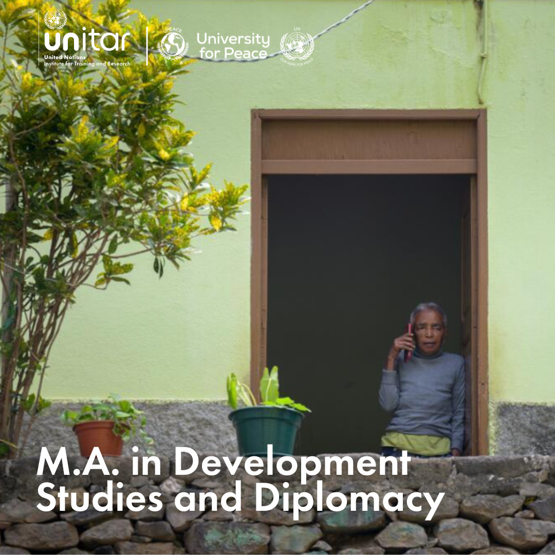 UPEACE's tweet image. 📢 Join our M.A. in Development Studies and Diplomacy with @UNITAR! 🌍 Fellowships available! 

Gain expertise in sustainable development and diplomatic practices. 

Apply now: bit.ly/3Tnaxaj  

#DevelopmentStudies #Diplomacy #UNITAR